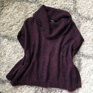 WHBM Maroon Oversize Sweater XS